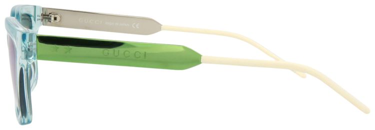 Gucci Square Frame Injection Sunglasses Light BlueGreen
