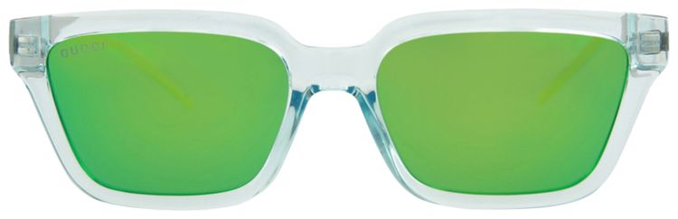 Gucci Square Frame Injection Sunglasses Light BlueGreen