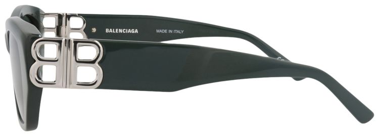 Balenciaga Cat Eye Frame Recycled Acetate Sunglasses Green