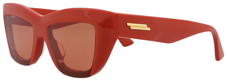 Bottega Veneta Cat Eye Frame Recycled Acetate Sunglasses Orange