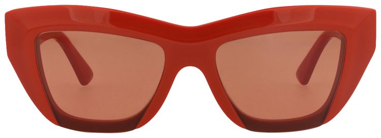 Bottega Veneta Cat Eye Frame Recycled Acetate Sunglasses Orange