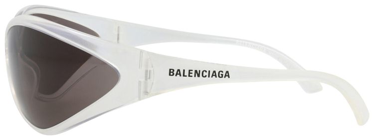 Balenciaga Shield Frame Bio Injection Sunglasses CrystalGrey