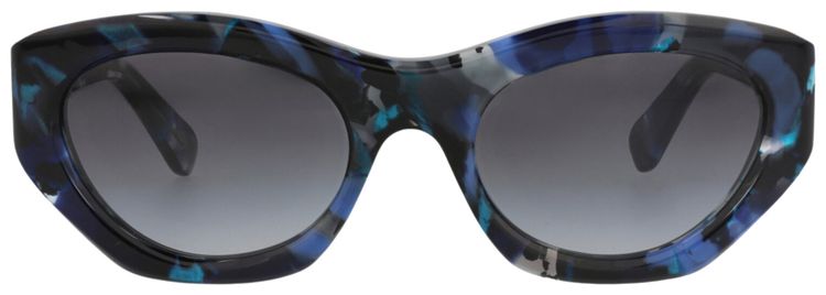 Chloe Cat Eye Frame Recycled Acetate Sunglasses BlueGrey