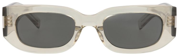 Saint Laurent Round Frame Recycled Acetate Sunglasses BeigeGrey