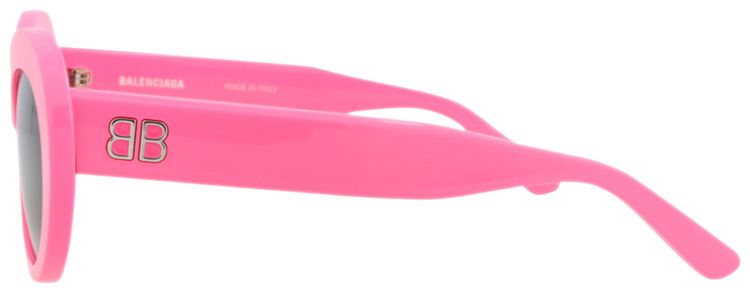 Balenciaga Round Frame Recycled Acetate Sunglasses PinkGrey