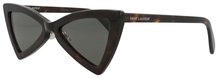 Saint Laurent Cat Eye Frame Recycled Acetate Sunglasses HavanaGrey
