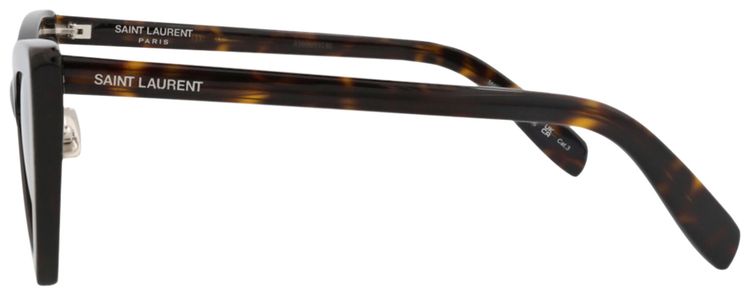 Saint Laurent Cat Eye Frame Recycled Acetate Sunglasses HavanaGrey