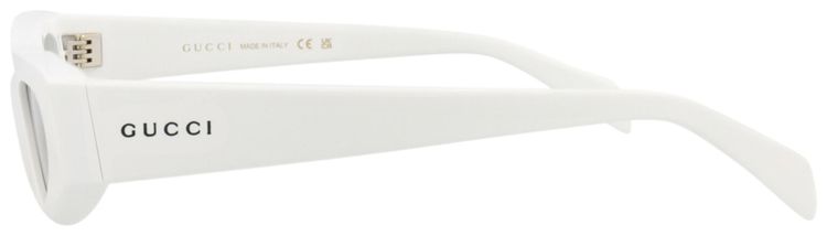 Gucci Cat Eye Frame Recycled Acetate Sunglasses WhiteGrey