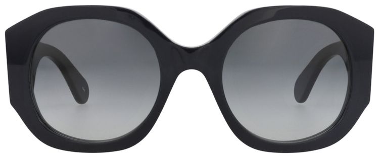 Chloe Round Frame Recycled Acetate Sunglasses BlueGrey