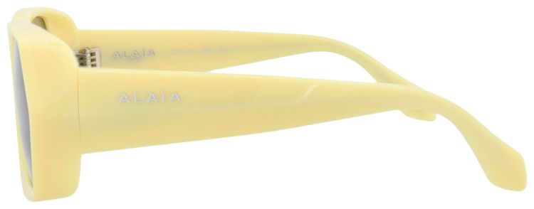 Alaia Square Frame Recycled Acetate Sunglasses YellowGrey