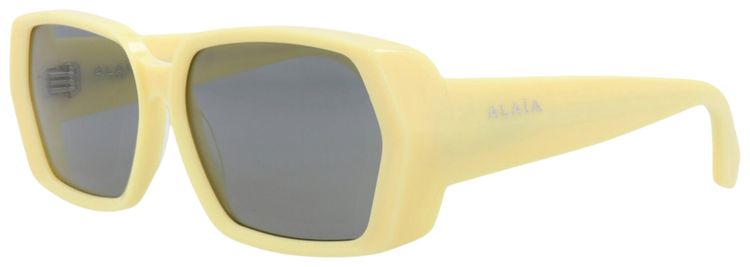 Alaia Square Frame Recycled Acetate Sunglasses YellowGrey