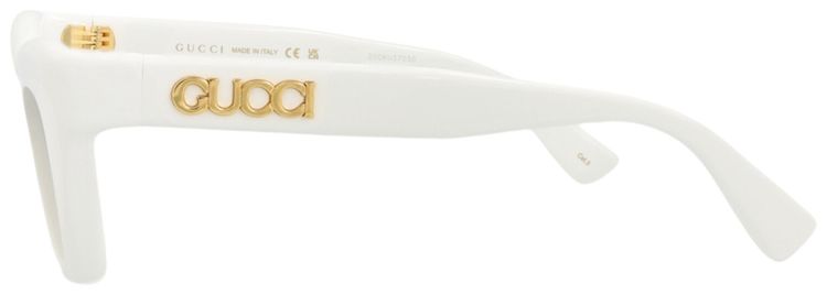 Gucci Cat Eye Frame Recycled Acetate Sunglasses WhiteGrey