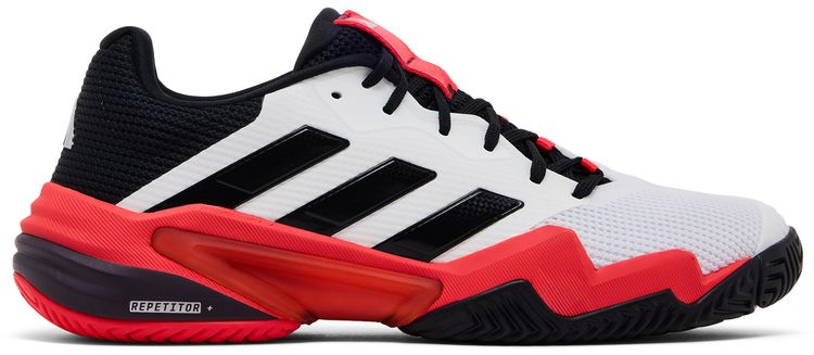 adidas Barricade 13 White Black Lucid Red