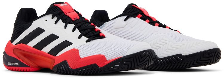 adidas Barricade 13 White Black Lucid Red