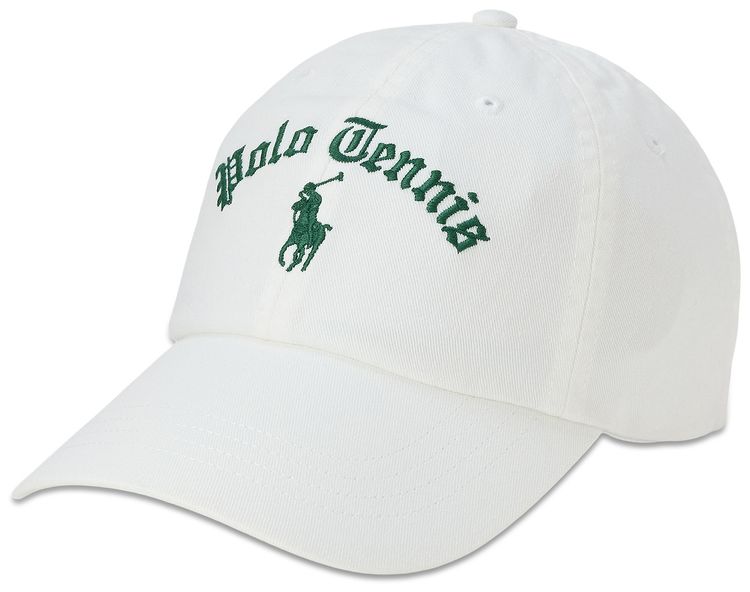 Polo Ralph Lauren Cotton Twill Polo Tennis Sport Cap Paper White