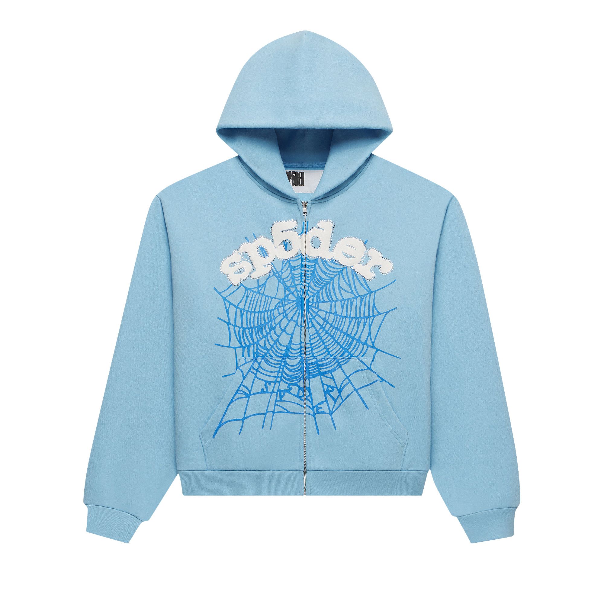 Buy Sp5der OG Web Zip Up 'Sky Blue' - ST048SS26SKB | GOAT