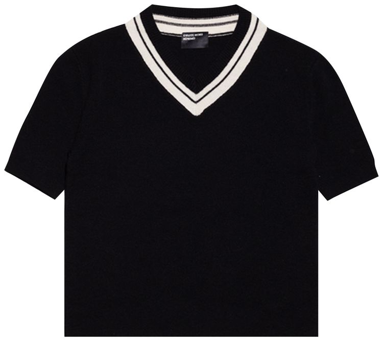 Enfants Riches Deprimes Larry Knit V Neck Sweater BlackWhite