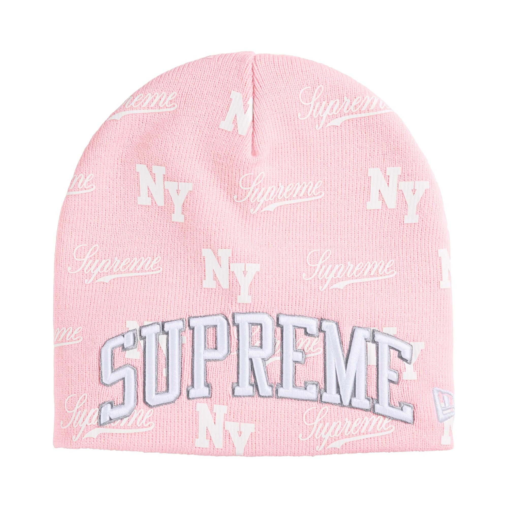Buy Supreme New Era Monogram Beanie 'Pink' - SS26BN19 PINK | GOAT
