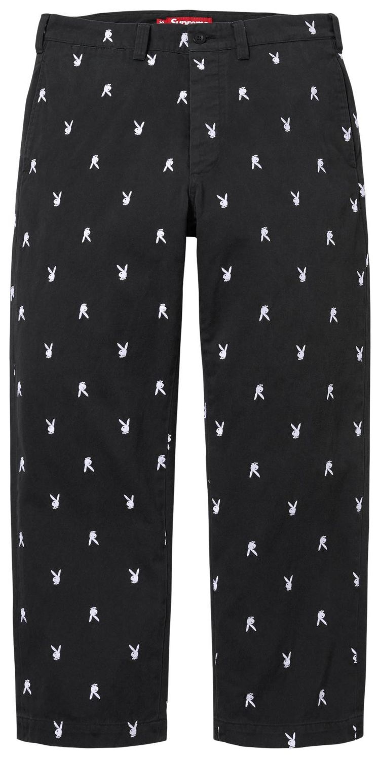 Supreme Chino Pant Black Playboy