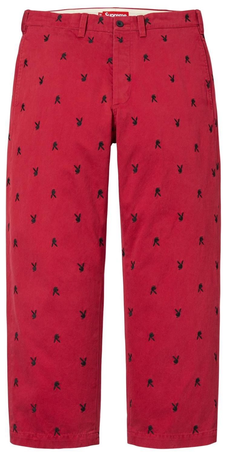 Supreme Chino Pant Red Playboy