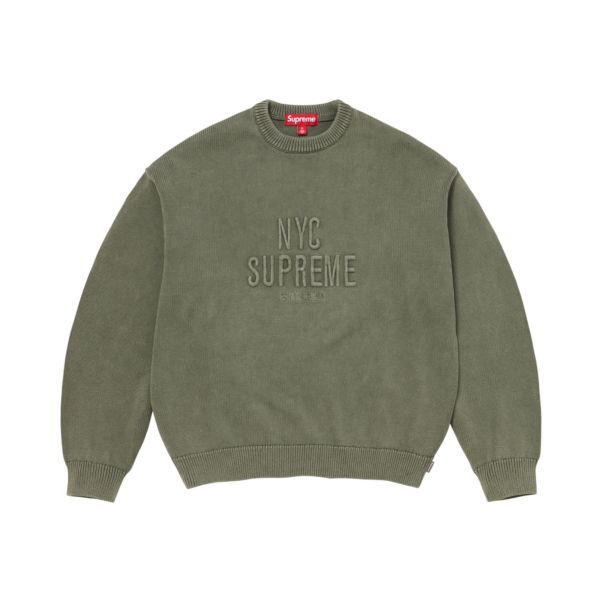 Supreme Overdyed Raised Sweater L オリーブ Buy Supreme Overdyed Raised Sweater 'Olive' - SS26SK38 OLIVE | GOAT CA