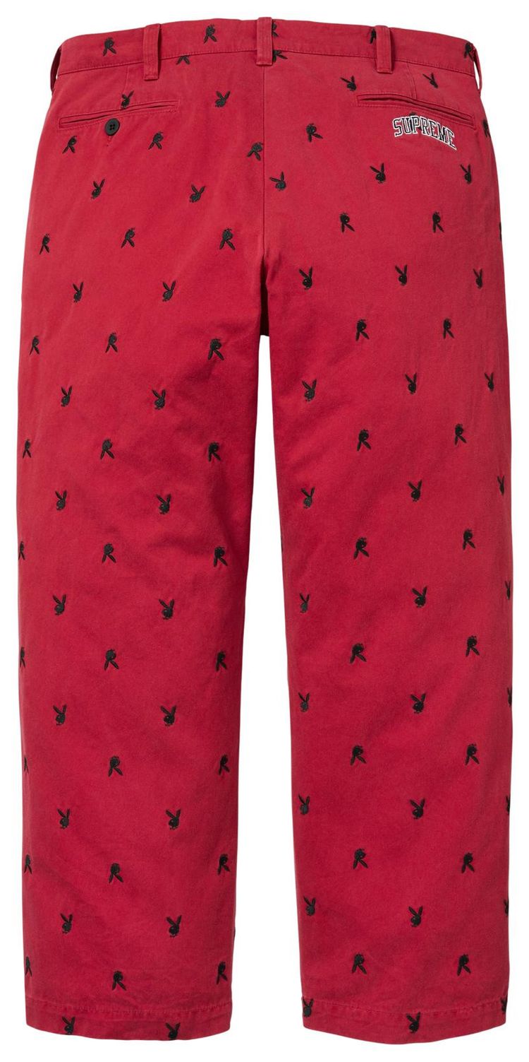 Supreme Chino Pant Red Playboy