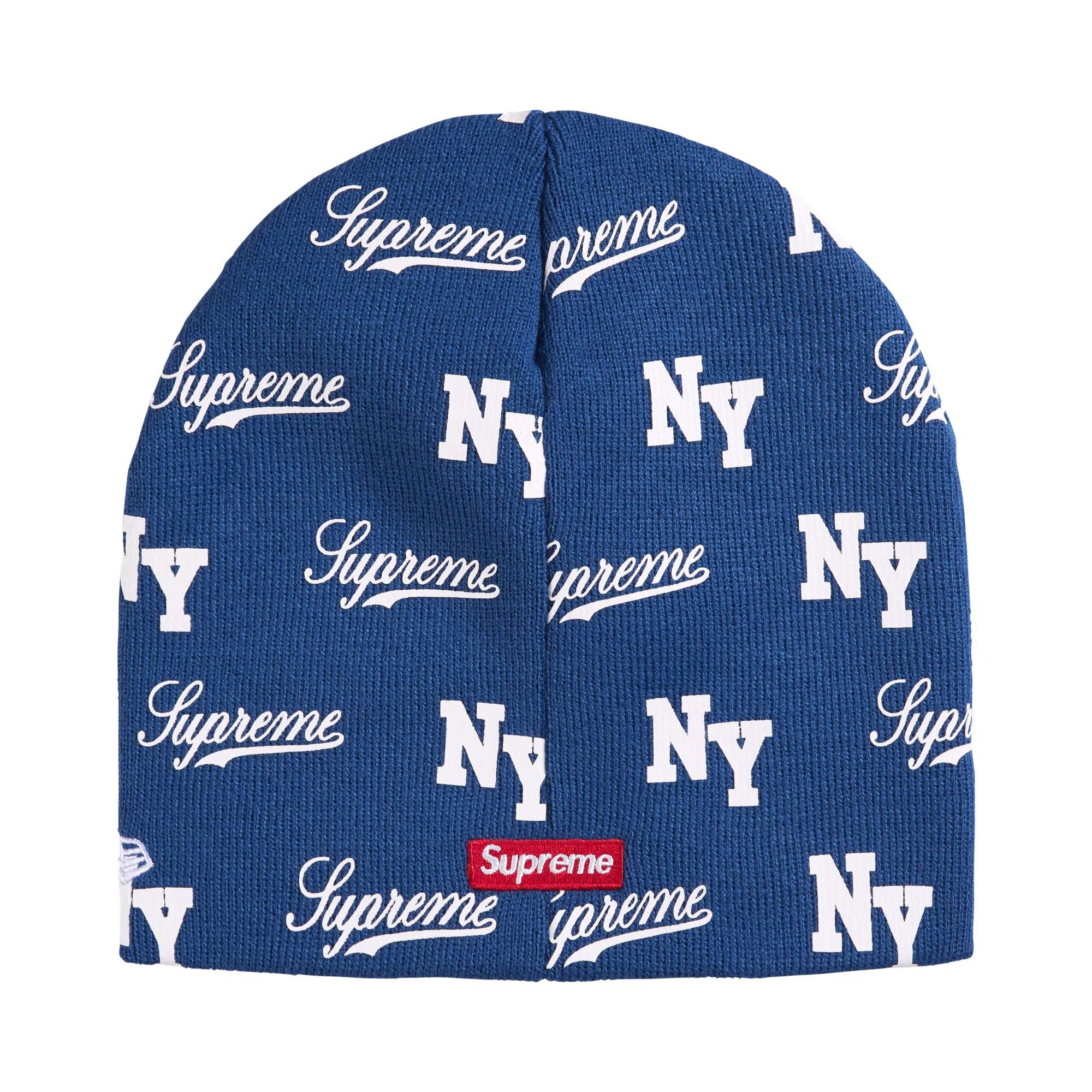 Buy Supreme New Era Monogram Beanie 'Royal' - SS26BN19 ROYAL | GOAT
