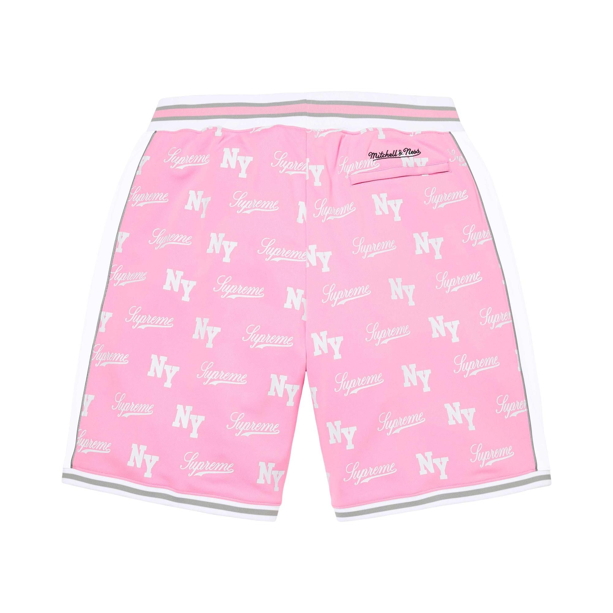 Buy Supreme x Mitchell & Ness Monogram Short 'Pink' - SS26SH6 PINK