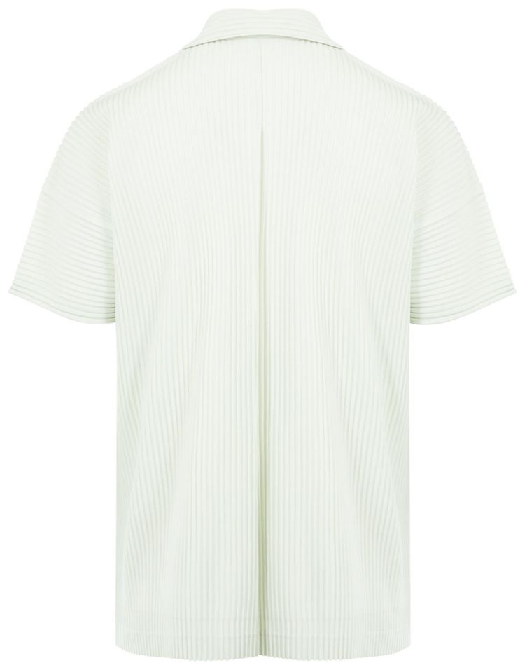Issey Miyake Short Sleeve Button Down Duomo Green