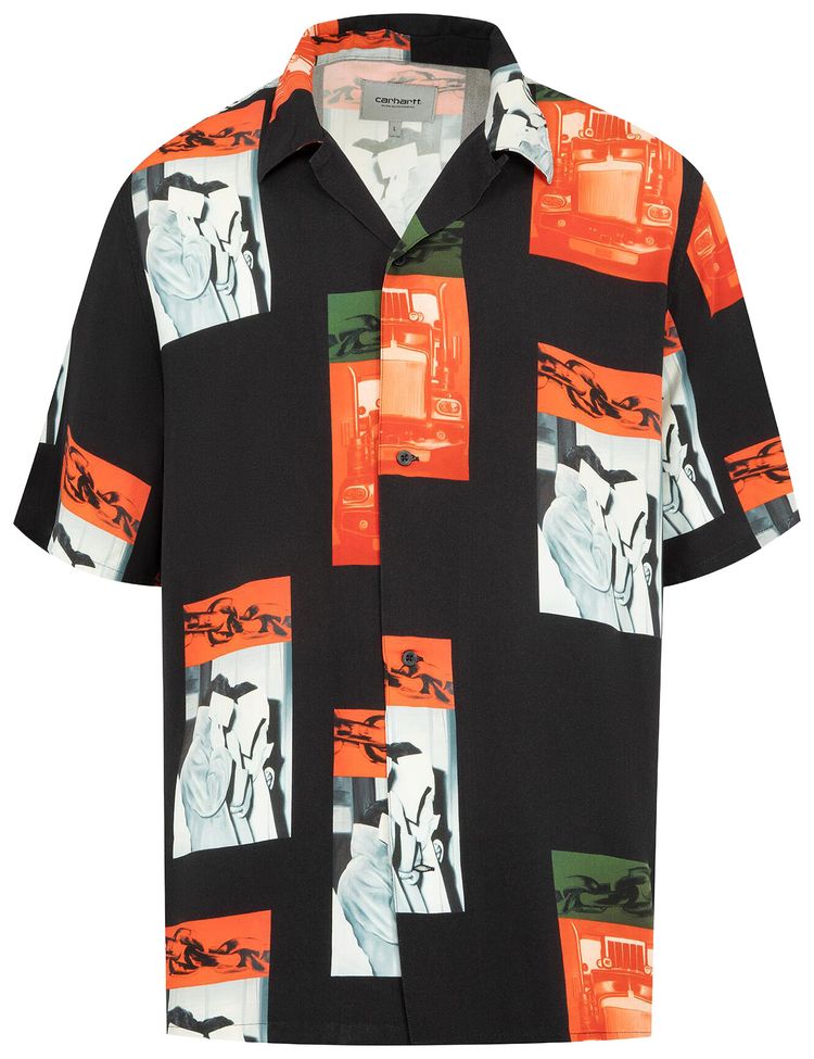 Carhartt WIP Short Sleeve Sean Hamilton Shirt Sean Hamilton PrintBlack
