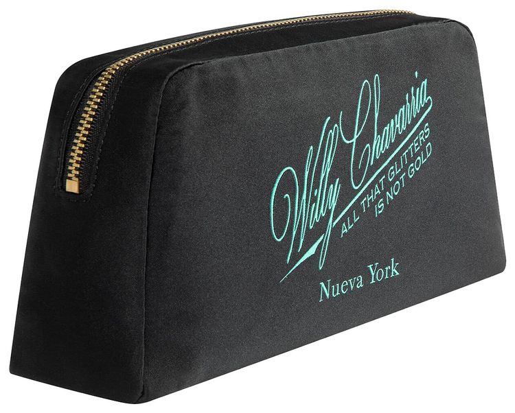 Willy Chavarria Label Wash Bag Marine Green