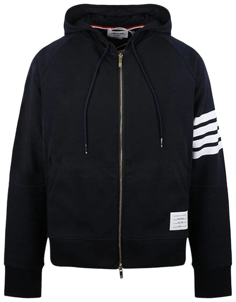 Thom Browne 4 Bar Classic Zip Up Navy