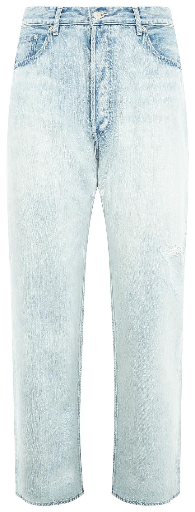 Auralee Faded Selvedge Denim Wide Pants Light Indigo