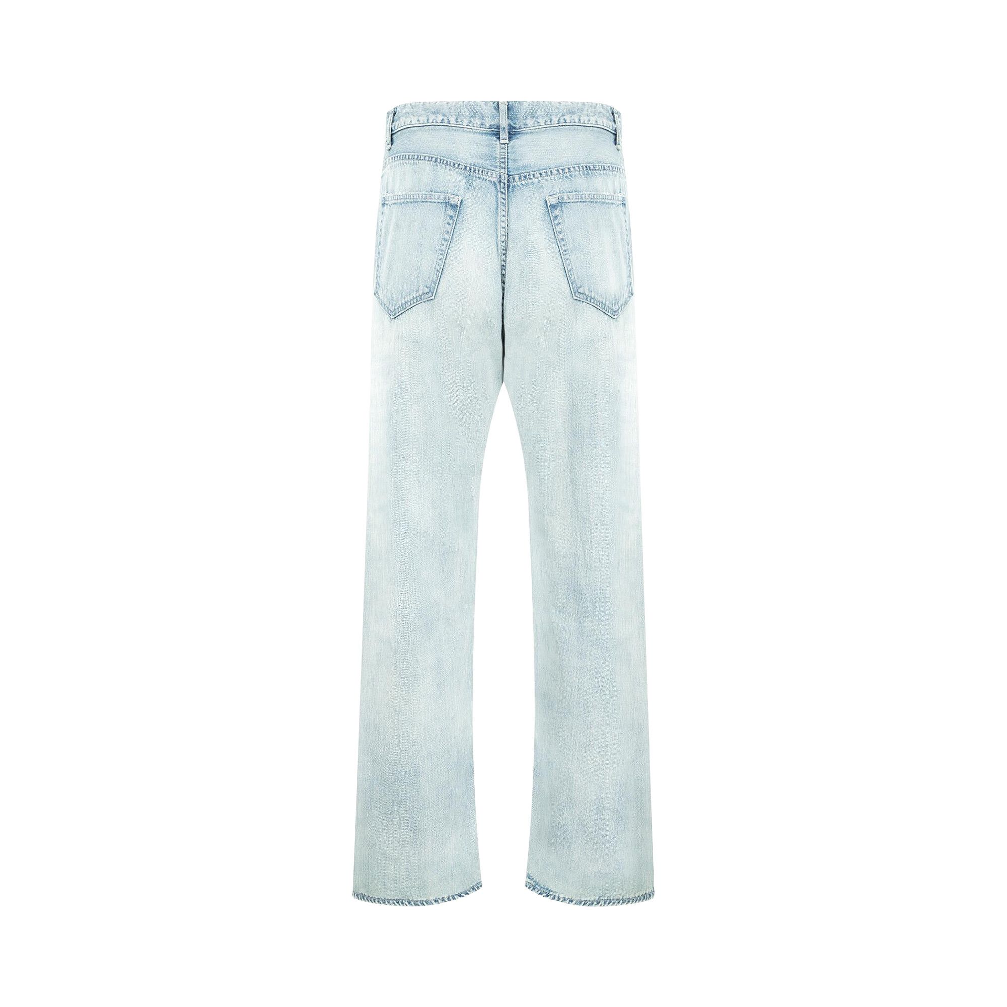 Buy Auralee Faded Selvedge Denim Wide Pants 'Light Indigo