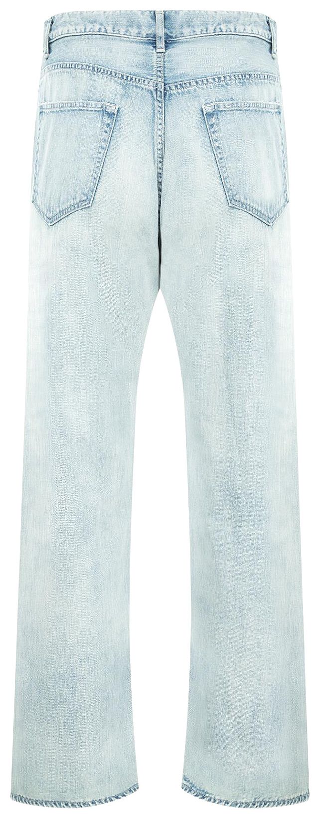 Auralee Faded Selvedge Denim Wide Pants Light Indigo