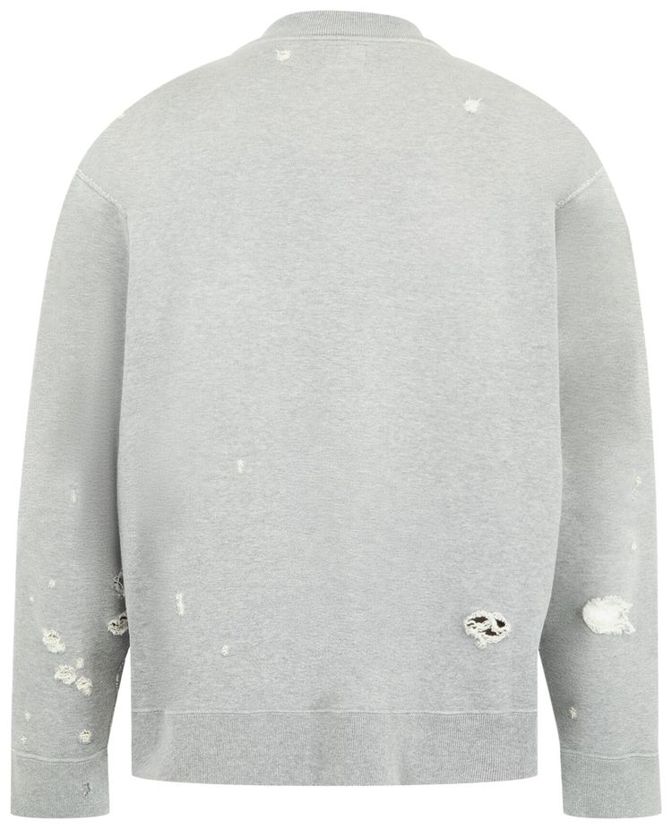 Needles Deconstructed Zipped Sweat Heather Grey