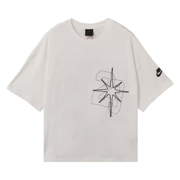 Air Jordan Black Cat Star Tee White