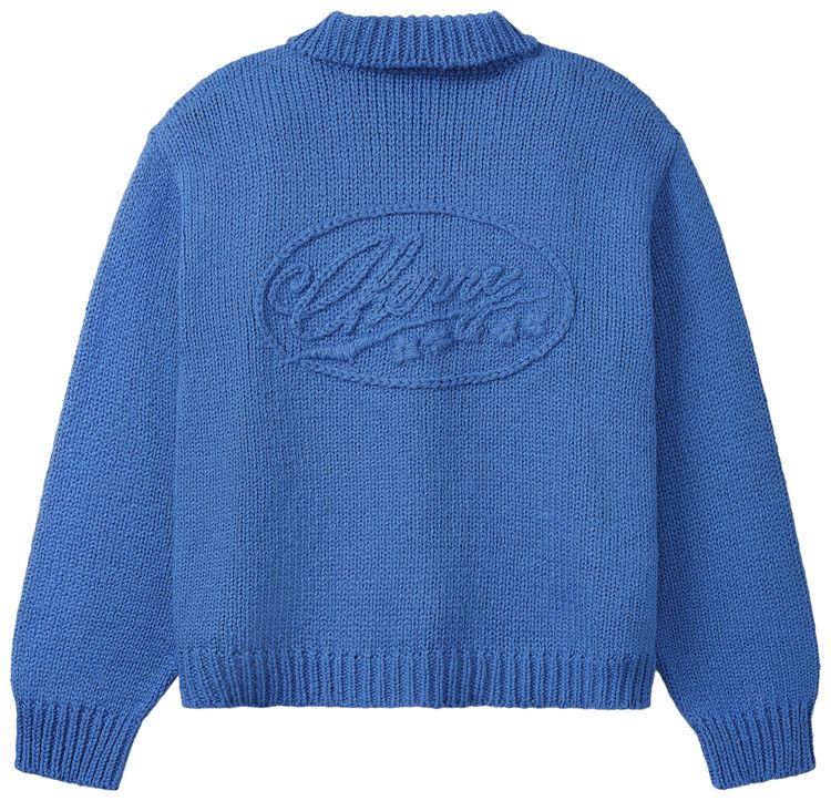 Cherry LA 5 Star Cotton Knit Zip Jacket Steel Blue