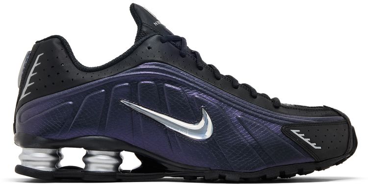 Nike Shox R4 Black Metallic Silver Purple Dynasty
