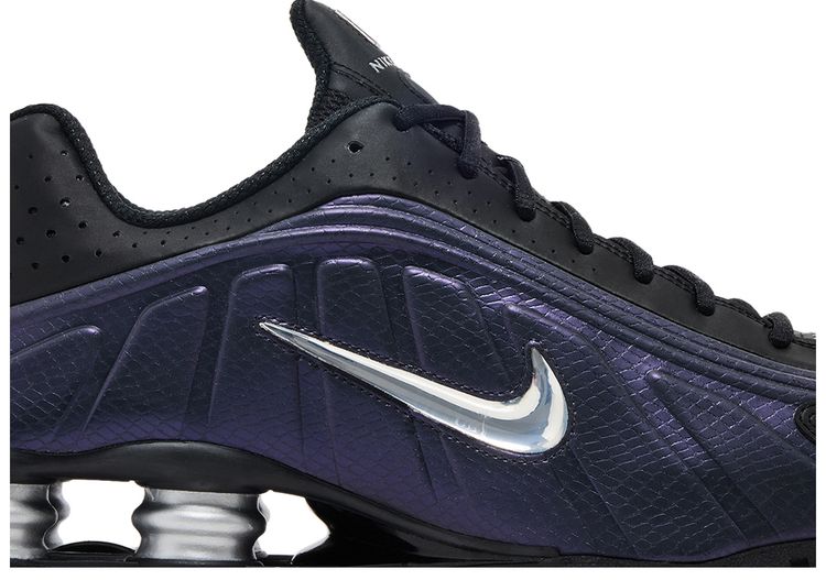 Nike Shox R4 Black Metallic Silver Purple Dynasty