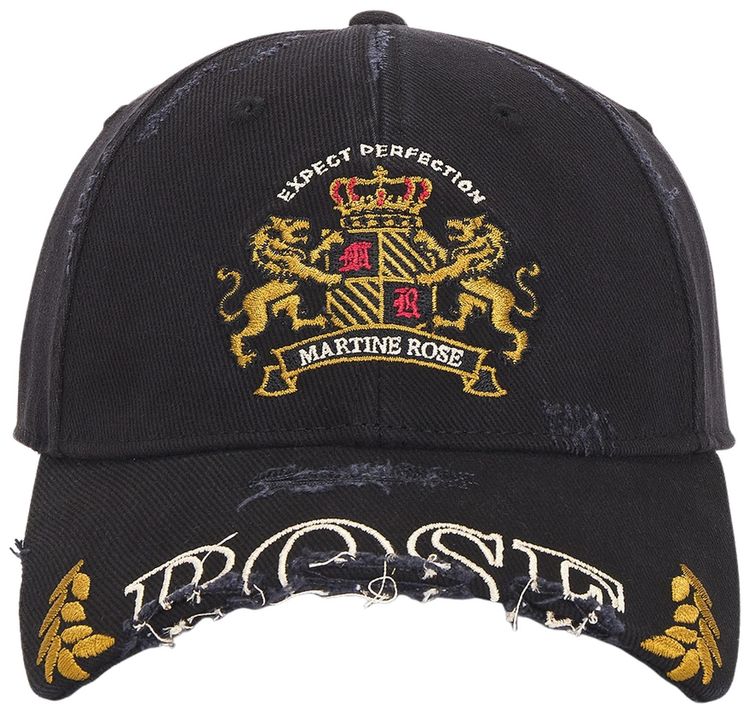 Martine Rose Rose Martine Cut Peak Cap Black