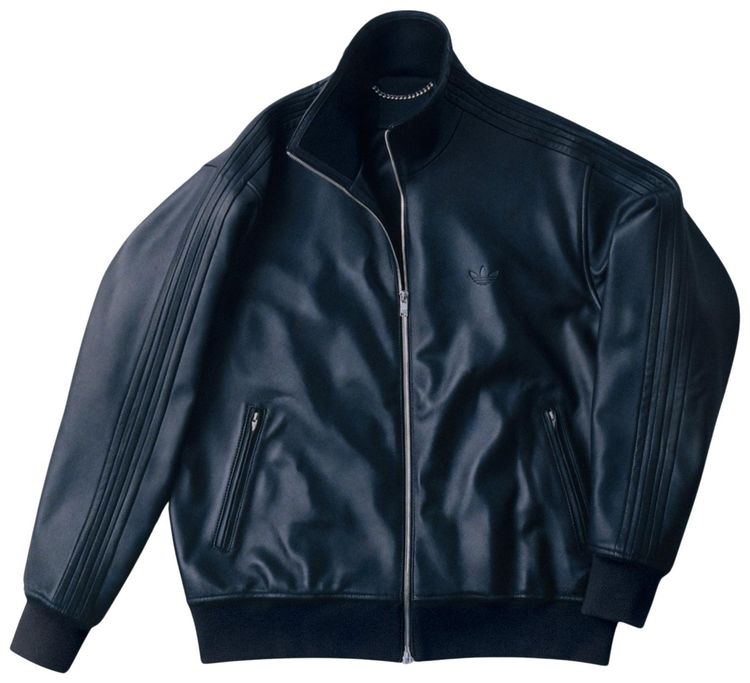 Y 3 A Type Leather Track Jacket Black