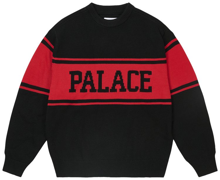 Palace College Stripe Knit Black
