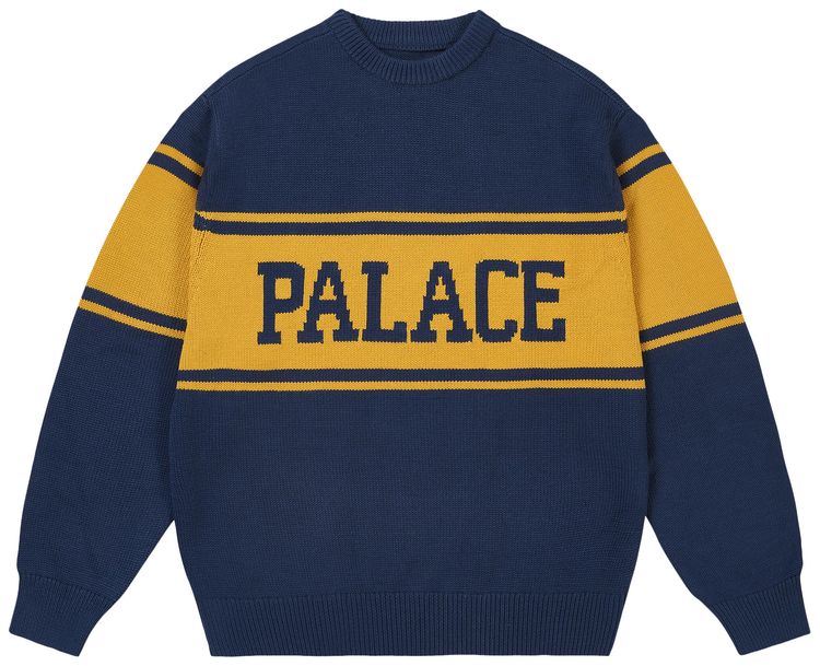 Palace College Stripe Knit Navy