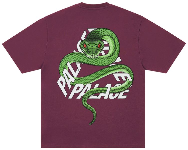 Palace Snakey P3 T Shirt Rich Wine