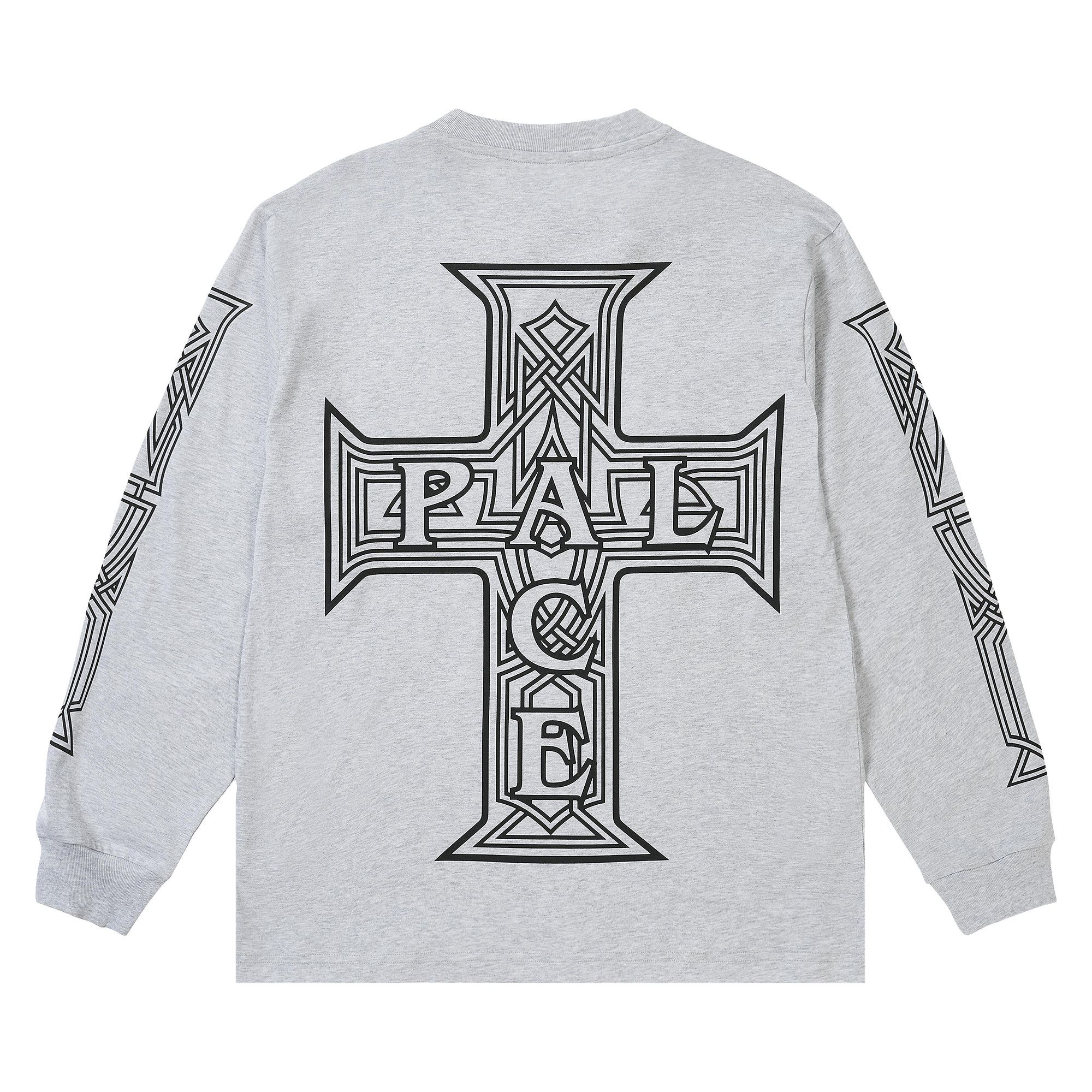 Buy Palace Y So Cross Long-Sleeve 'Grey Marl' - P30LS001 | GOAT