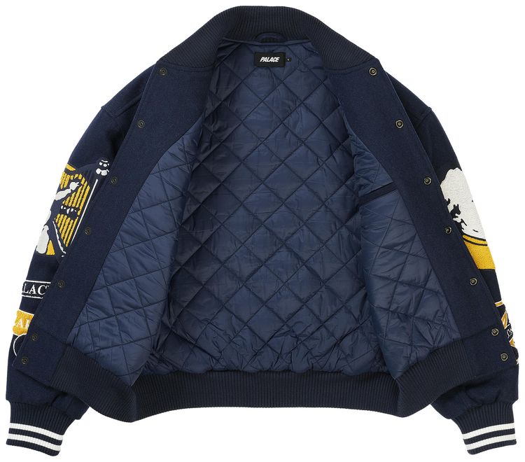 Palace Wolfgang Varsity Jacket Navy