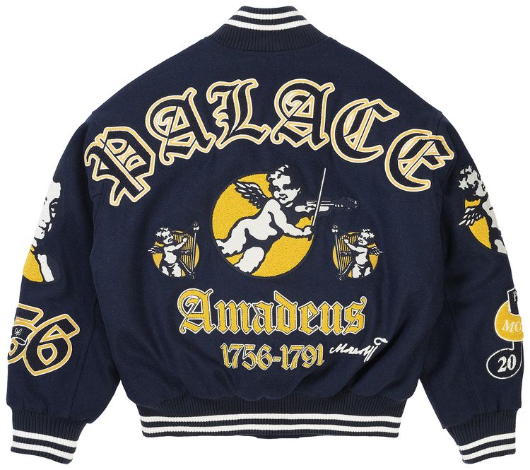 Palace Wolfgang Varsity Jacket Navy