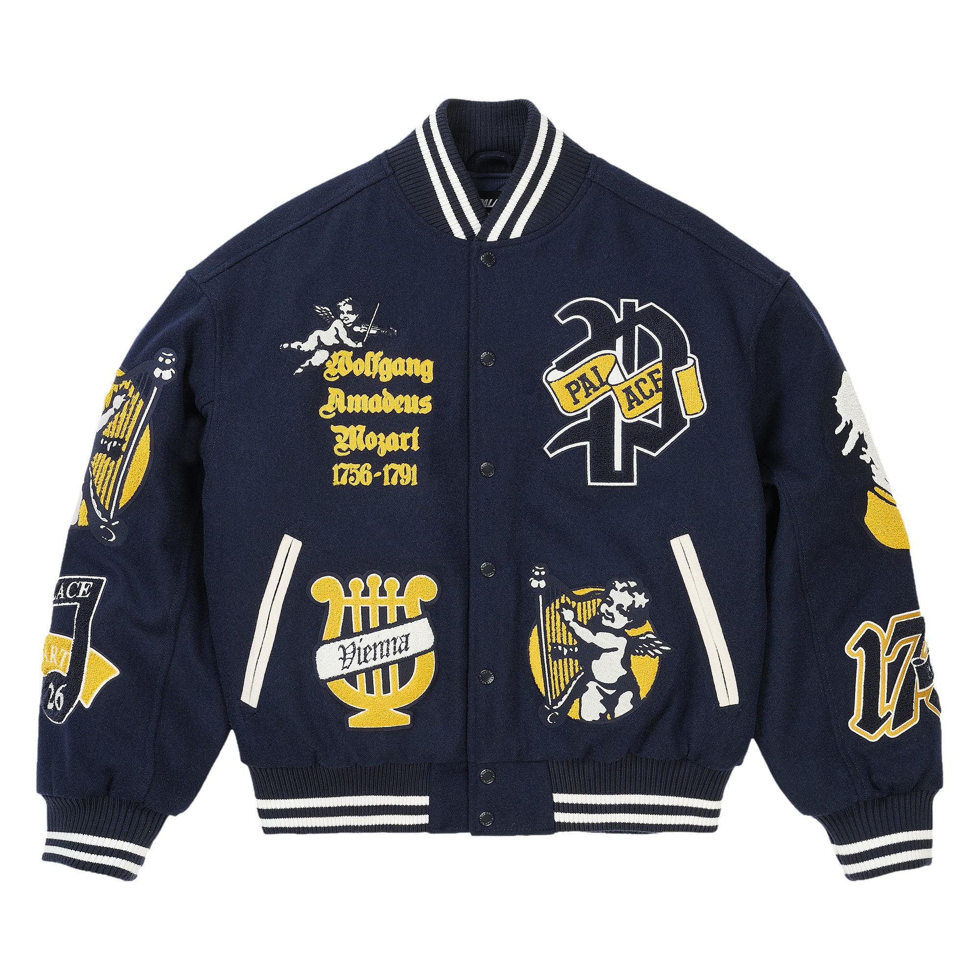 Buy Palace Wolfgang Varsity Jacket 'Navy' - P30JK173 | GOAT