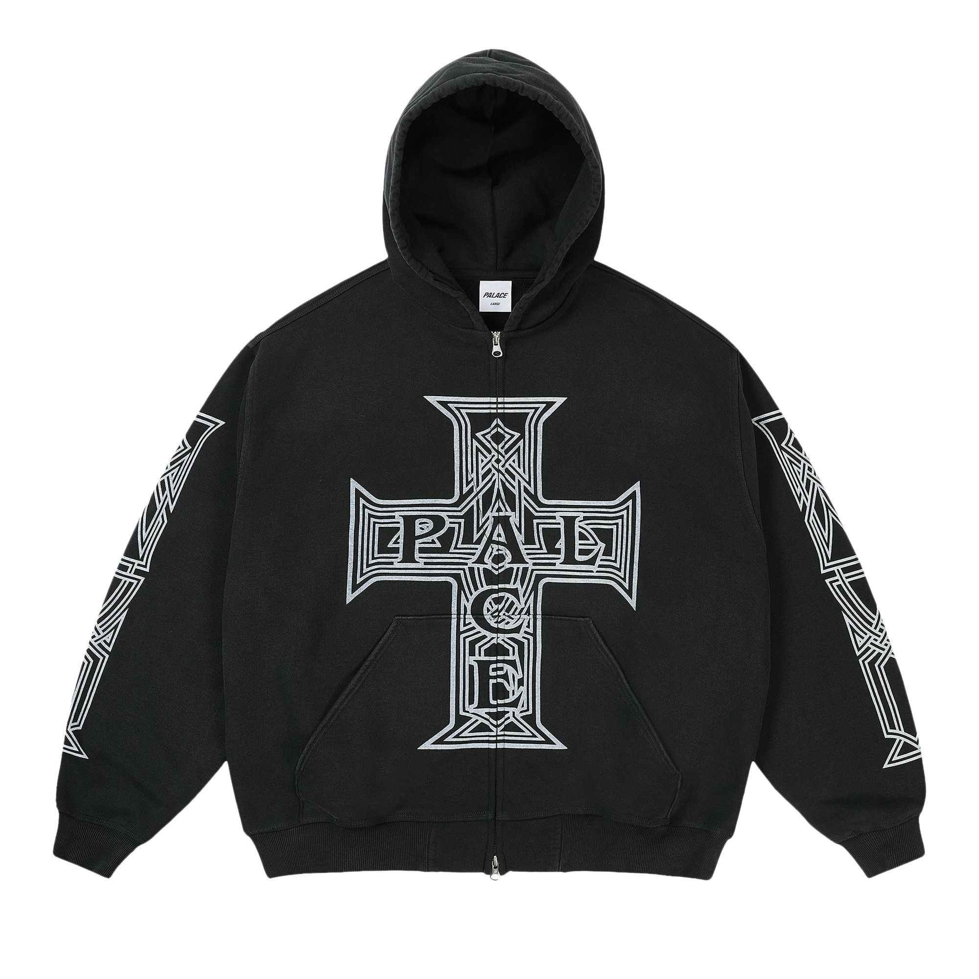 Buy Palace Y So Cross Pigment Hood 'Black' - P30CS225 | GOAT